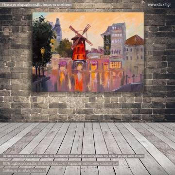Πίνακας σε καμβά Παρίσι, Moulin rouge, Paris