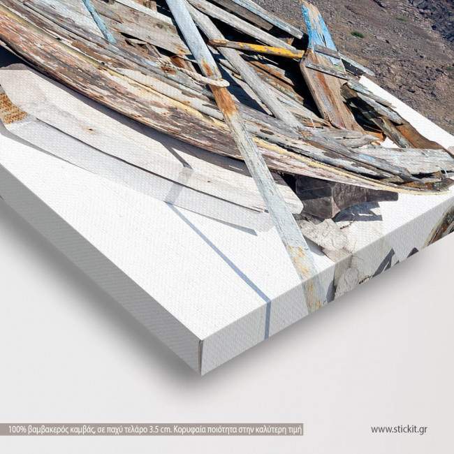 Canvas print Firostefani Santorini, side