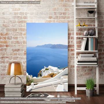 Πίνακας σε καμβά View of Fira town Santorini Greece