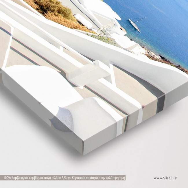 View of Fira town Santorini Greece, πίνακας σε καμβά, λεπτομέρεια