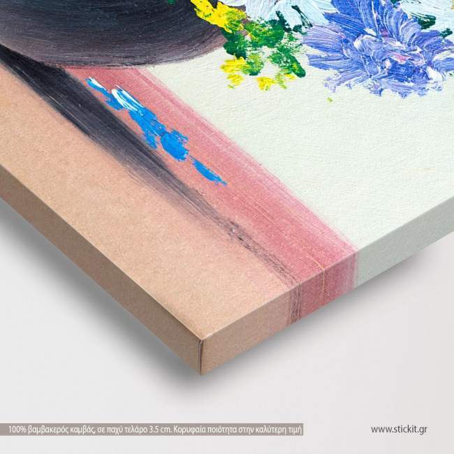 Canvas print Still life, a bouquet of flowers III, side
