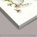 Kids canvas print Adorable kitten with flowers and butterfly