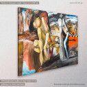 Canvas print Metamorphosis of Narcissus reart (original by S. Dali), reproduction, side