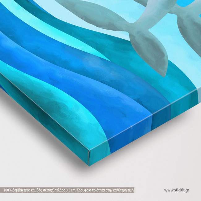 The jump of the dolphin II, πίνακας σε καμβά, λεπτομέρεια