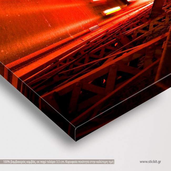 Brooklyn bridge and Manhattan, πίνακας σε καμβά, λεπτομέρεια