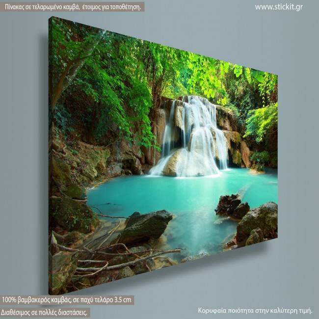 Canvas print Huay mae kamin waterfall, side