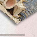 Canvas print Star fish and shells, Posthorn snail, starfish, detail