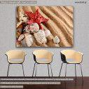 Canvas print Sea star and shells on the beach