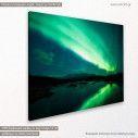 Canvas print Northern lights in Iceland, side