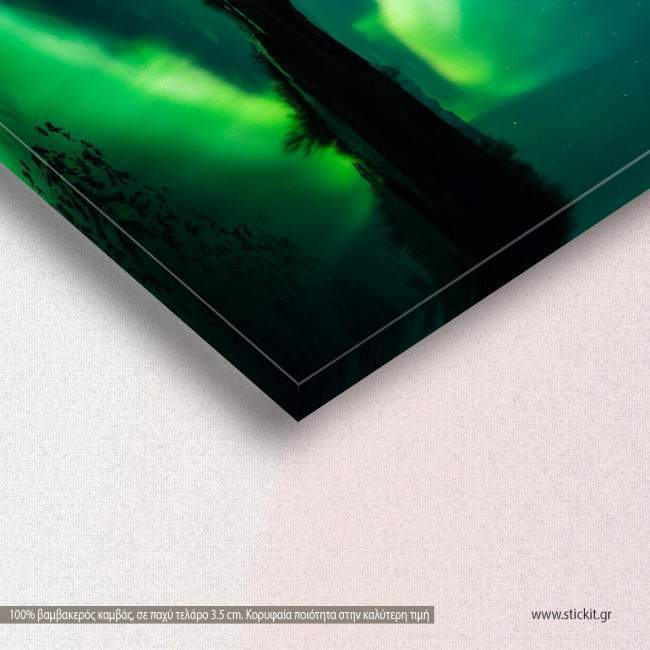 Canvas print Northern lights in Iceland, detail