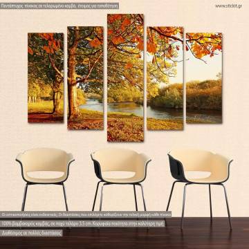 Canvas print Beautiful autumn five panels