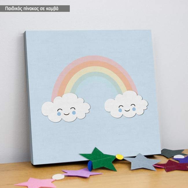 Kids canvas printr Smiley rainbow