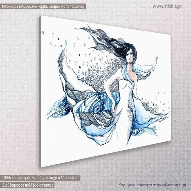 Canvas print Diamonds, side