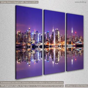 Canvas print New York reflections,  3 panels 2