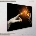 Canvas print Electric touch, side
