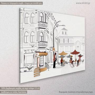 Πίνακας σε καμβά White scene 2