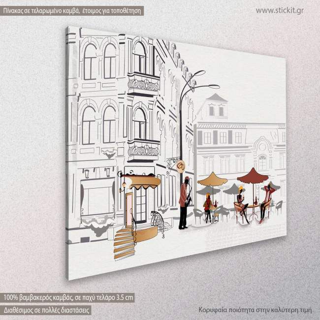 White scene, πίνακας σε καμβά, κοντινό