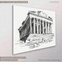 Canvas print Parthenon sketch, side
