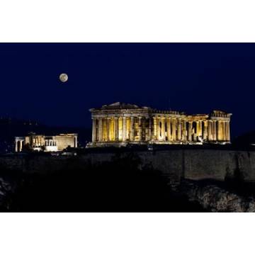 Ταπετσαρία τοίχου Ακρόπολη - Παρθενώνας, νυχτερινή λήψη 2