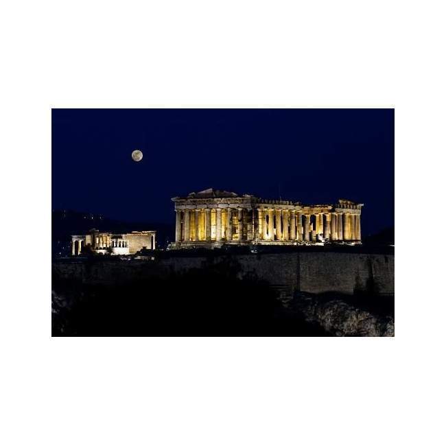Ακρόπολη, Παρθενώνας νυχτερινή λήψη |Φωτογραφική ταπετσαρία