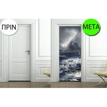 Door sticker Stormy sea 2