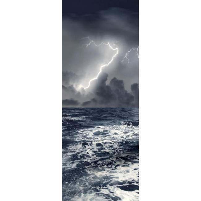 Αγριεμένη θάλασσα, αυτοκόλλητο πόρτας