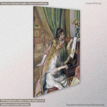 Canvas print Young girls at the piano Renoir View 1 2