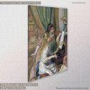 Canvas print Young girls at the piano, Renoir, side