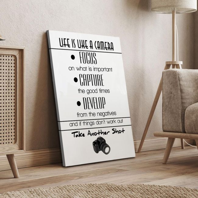 Canvas print Life is like a camera Framed canvas View 4
