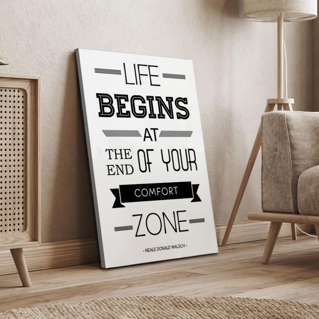 Canvas print Life begins at the end of your comfort zone Framed canvas View 4