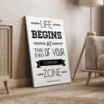 Canvas print Life begins at the end of your comfort zone Framed canvas View 4