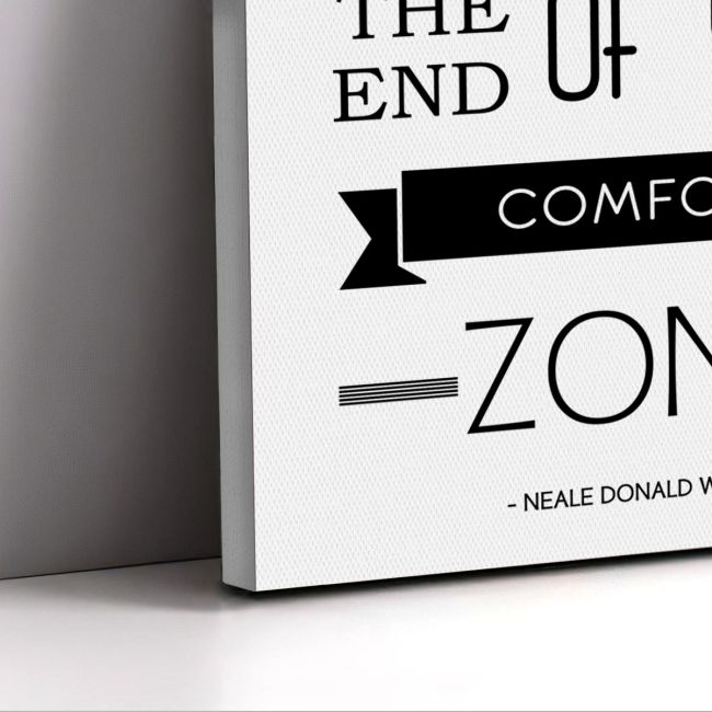 Πίνακας σε καμβά Life begins at the end of your comfort zone Καμβάς τελαρωμένος Όψη 5