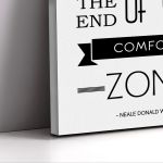 Πίνακας σε καμβά Life begins at the end of your comfort zone Καμβάς τελαρωμένος Όψη 5