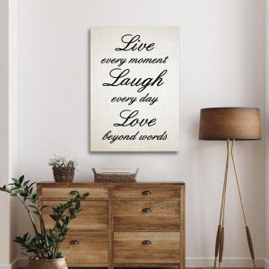 Πίνακας σε καμβά Live every moment Καμβάς τελαρωμένος Όψη 1 2