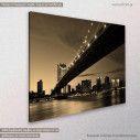 Canvas print  Manhattan bridge sepia, side