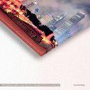 Canvas print Chicago lights panorama, panoramic, side