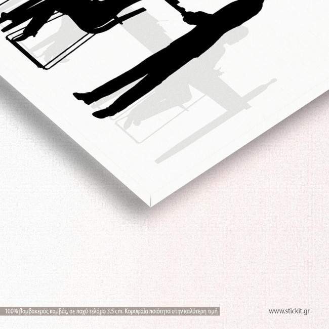 Canvas print Restaurant, panoramic, side