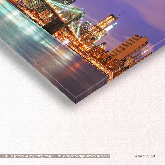 Canvas print New York city, panoramic, side