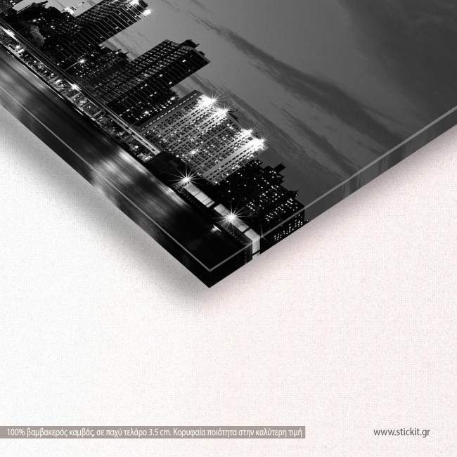 Canvas print Manhattan bridge, panoramic, side