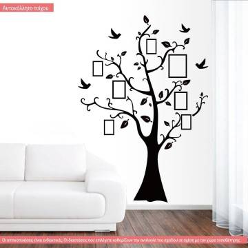 Αυτοκόλλητο τοίχου Δέντρο με πλαίσια για φωτογραφίες, κάθετο 