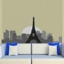 Wall stickers Paris outline gray shades 