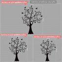 Wall stickers Tree with phot frames, vertical