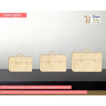 Wooden figure School bag