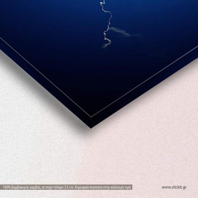 Πίνακας σε καμβά, Σελήνη, Moon behind clouds, λεπτομέρεια