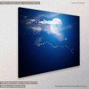 Canvas print Moon behind clouds, side