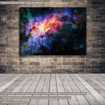 Πίνακας σε καμβά Nebula and galaxy