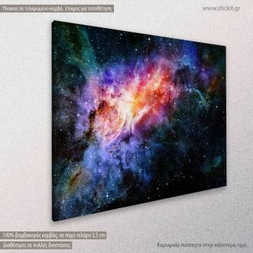 Πίνακας σε καμβά Nebula and galaxy Καμβάς τελαρωμένος Όψη 1 2