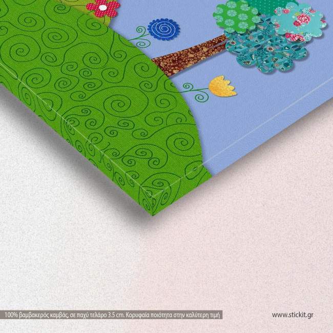 Kids canvas print Scenery with patterns