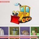 Wall stickers Bulldozer cartoon