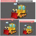 Wall stickers Bulldozer cartoon